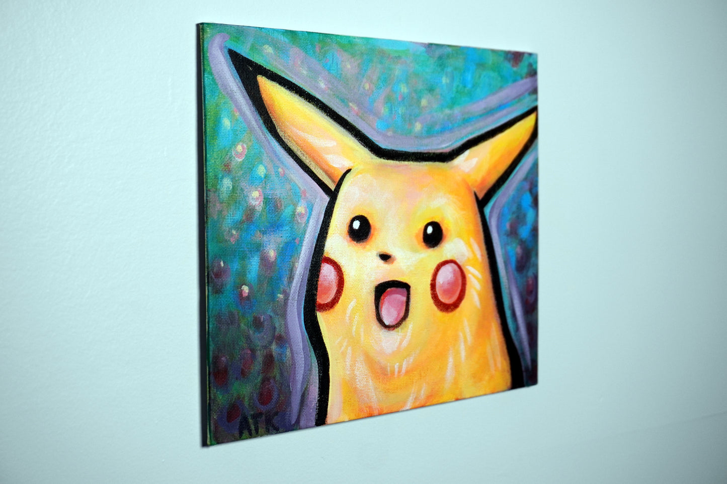 Surprised Pikachu Original Painting