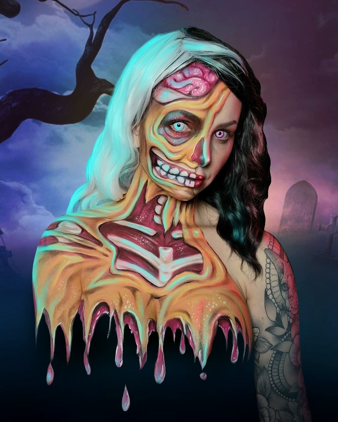 Halloween Theme Bodypaint Prints