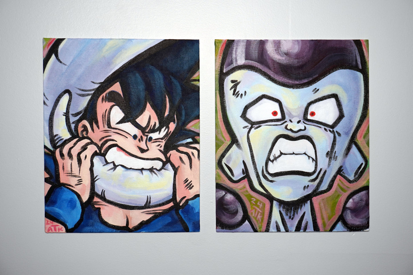 Goku + Frieza Original Paintings