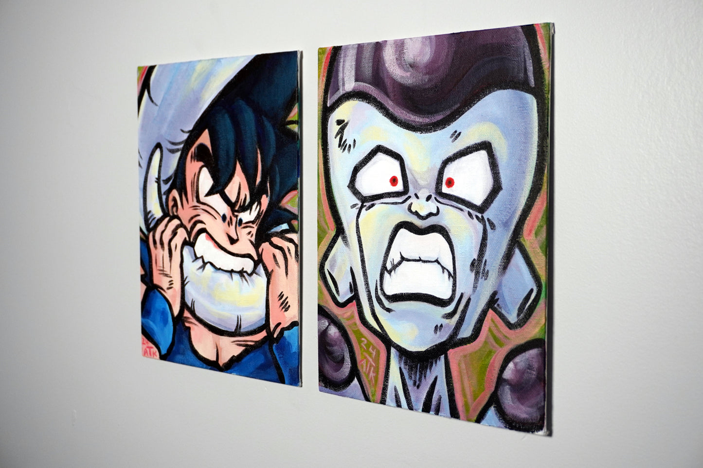 Goku + Frieza Original Paintings