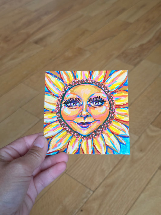 Mini Canvas Smiling Flower