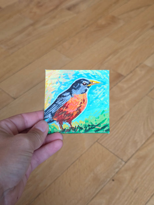 Mini Canvas Robin