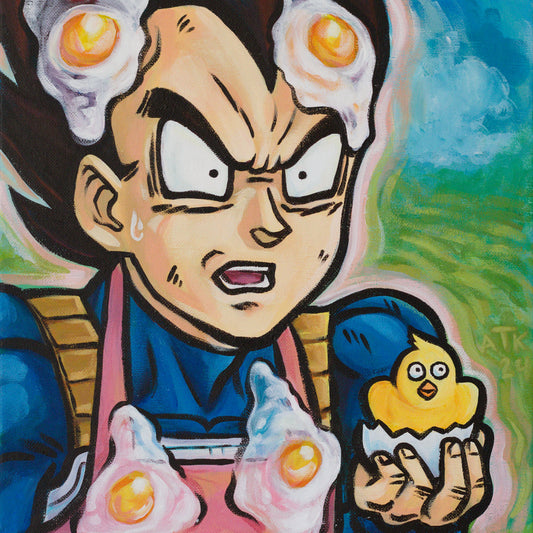 Vegeta w Eggs 12x12 Print